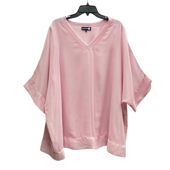 Claire France baby light pink size 4X US blouse layered short sleeves light - Picture 10 of 10